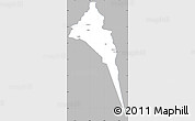 Gray Simple Map of Capayan, single color outside