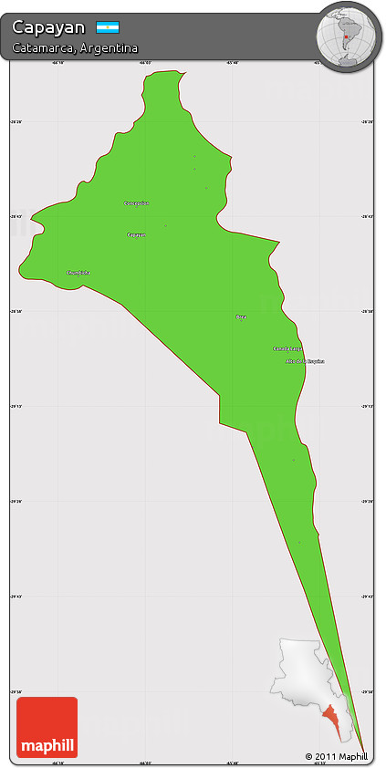 Political Simple Map of Capayan, cropped outside