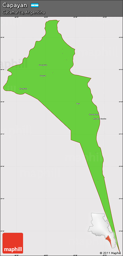Political Simple Map of Capayan, cropped outside