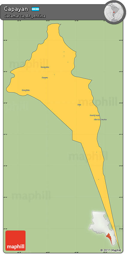 Savanna Style Simple Map of Capayan, cropped outside