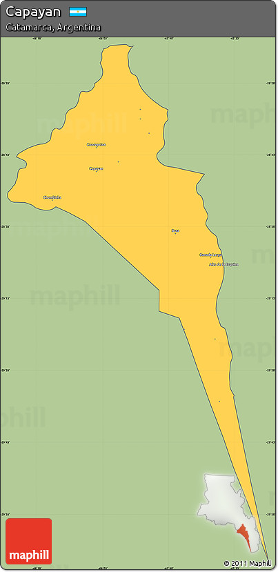 Savanna Style Simple Map of Capayan, cropped outside