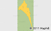 Savanna Style Simple Map of Capayan, single color outside