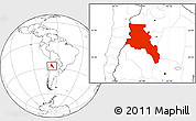 Blank Location Map of Catamarca