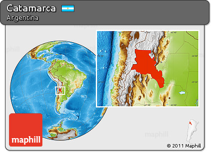 Physical Location Map of Catamarca