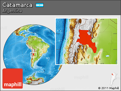 Physical Location Map of Catamarca