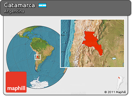 Satellite Location Map of Catamarca