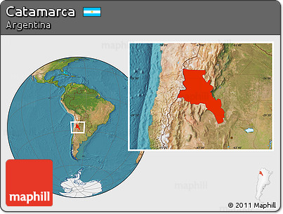 Satellite Location Map of Catamarca