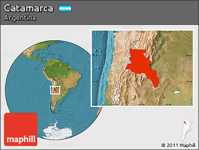 Satellite Location Map of Catamarca