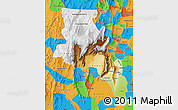 Physical Map of Catamarca, political outside