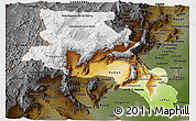 Physical Panoramic Map of Catamarca, darken