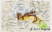 Physical Panoramic Map of Catamarca, shaded relief outside