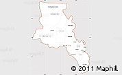 Classic Style Simple Map of Catamarca, cropped outside