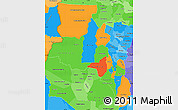 Political Simple Map of Catamarca, political shades outside