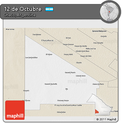 Classic Style 3D Map of 12 De Octubre