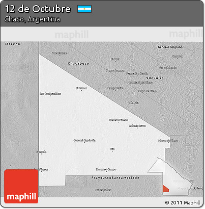 Gray 3D Map of 12 De Octubre