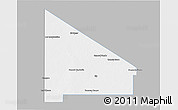 Gray 3D Map of 12 de Octubre, single color outside
