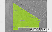 Physical 3D Map of 12 de Octubre, desaturated