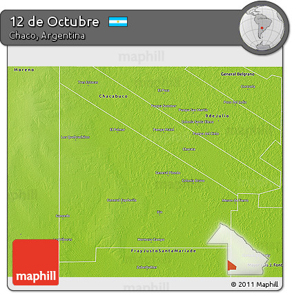 Physical 3D Map of 12 De Octubre