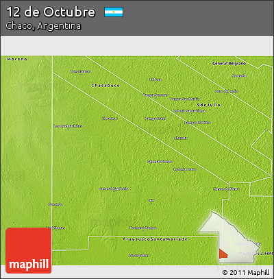 Physical 3D Map of 12 De Octubre