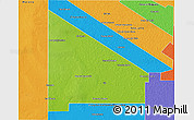 Physical 3D Map of 12 de Octubre, political outside