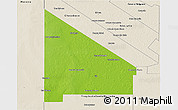 Physical 3D Map of 12 de Octubre, shaded relief outside