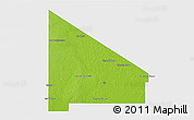 Physical 3D Map of 12 de Octubre, single color outside