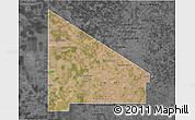 Satellite 3D Map of 12 de Octubre, darken, desaturated