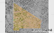 Satellite 3D Map of 12 de Octubre, desaturated