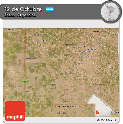 Satellite 3D Map of 12 De Octubre