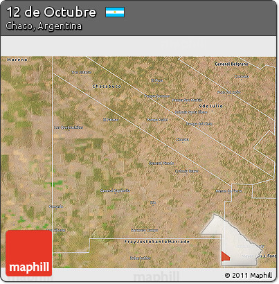 Satellite 3D Map of 12 De Octubre