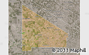 Satellite 3D Map of 12 de Octubre, semi-desaturated