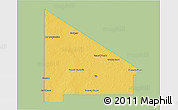 Savanna Style 3D Map of 12 de Octubre, single color outside