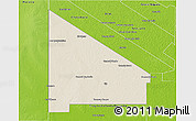 Shaded Relief 3D Map of 12 de Octubre, physical outside