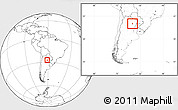 Blank Location Map of 12 de Octubre, within the entire country