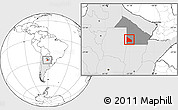 Blank Location Map of 12 de Octubre, highlighted country, highlighted parent region