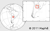 Blank Location Map of 12 de Octubre, highlighted parent region, within the entire country