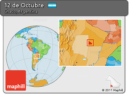 Political Location Map of 12 De Octubre