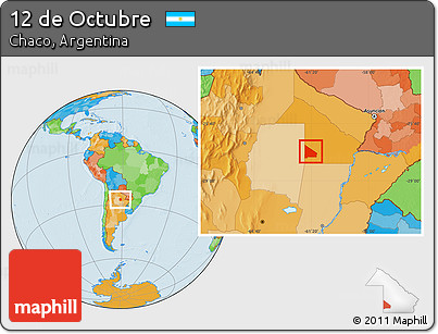 Political Location Map of 12 De Octubre