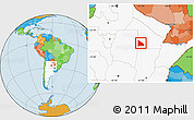 Political Location Map of 12 de Octubre, highlighted country