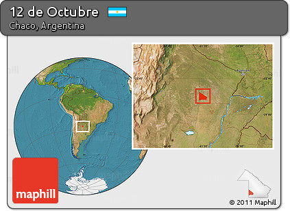 Satellite Location Map of 12 De Octubre