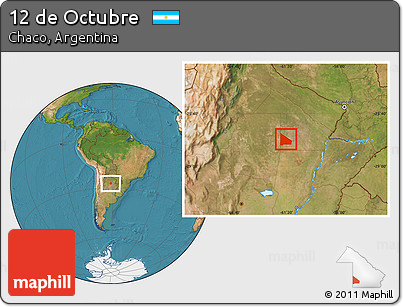 Satellite Location Map of 12 De Octubre