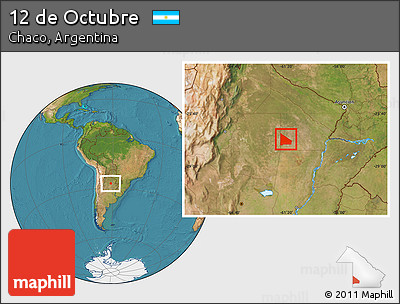 Satellite Location Map of 12 De Octubre