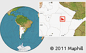 Satellite Location Map of 12 de Octubre, highlighted country