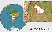 Satellite Location Map of 12 de Octubre, highlighted parent region