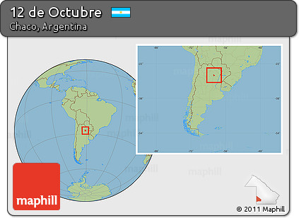 Savanna Style Location Map of 12 De Octubre, within the entire country