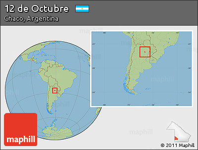 Savanna Style Location Map of 12 De Octubre, within the entire country