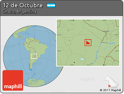 Savanna Style Location Map of 12 De Octubre