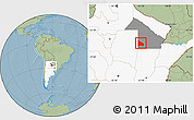 Savanna Style Location Map of 12 de Octubre, highlighted country, highlighted parent region, hill shading