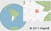 Savanna Style Location Map of 12 de Octubre, highlighted country