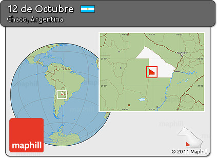 Savanna Style Location Map of 12 De Octubre, highlighted parent region